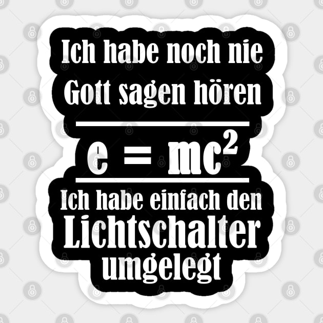 Relativitätstheorie Physik Lehrer Geschenk Sprüche Sticker by FindYourFavouriteDesign